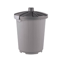Мусорный бак с крышкой на колесах 105 л серый 105 серый в Аксае Мусорный бак с крышкой на колесах 105 л серый 105 серый в Аксае