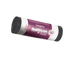 Мешки для мусора 50 л, черные, в рулоне 20 шт., ПНД, 10 мкм, 700х600 мм, SIBIRSKAYA, 101-006 S в Аксае
