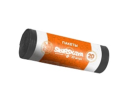Мешки для мусора 20 л, черные, в рулоне 25 шт., ПНД, 6 мкм, 420х450 мм, SIBIRSKAYA, 101-001 S в Аксае