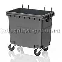 Мусорный контейнер 770 л серый без крышки 770 серый в Аксае