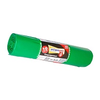 Мешки для мусора 300 л, зеленые, в рулоне 10 шт., ПВД 65 мкм, 1400х1000 мм, МЕШКОFF, 4922 в Аксае