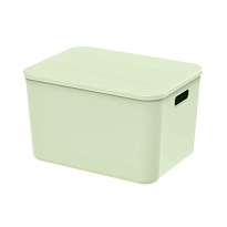 Ящик пластиковый вкладываемый светло-зеленый 410х305х245 мм в Аксае