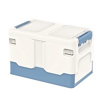 Ящик пластиковый складной белый, дно синее, 370х240х240 мм в Аксае Ящик пластиковый складной белый, дно синее, 370х240х240 мм в Аксае