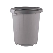 Мусорный бак с крышкой - воронкой 105 л серый 105 серый в Аксае