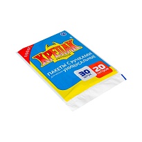 Мешки для мусора 20 л, с ручками, черные, в пачке 20 шт., ПНД, 10 мкм, 550х440 мм, Крепак, 4607075710023 в Аксае